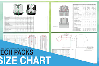 develop size charts with all the measurements and graded specs for your design