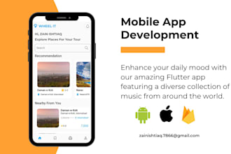 develop mobile app using flutter app with firebase