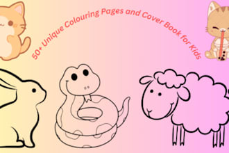 design unique kids colouring book pages for children