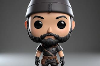 sculpt 3d funko pop, toys, bjd toy, 3d doll, stl for printing by 3d printer