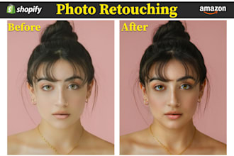 do portrait retouching, image editing, headshot face retouch