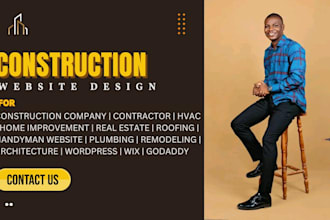 build construction plumbing roofing websit home remodeling handyman hvac website