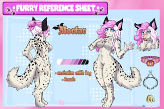 draw a reference sheet for your furry oc