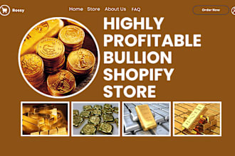 design bullion website bullion shopify gold silver jewelry dropshhipping store