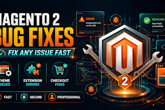 fix any type of bugs and issue from magento 2