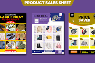 design high quality product catalog and sales sheet for your business