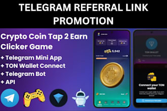 do telegram referral link promotion, mini app, p2e game to get real users