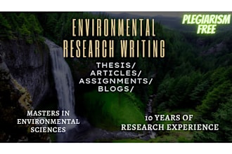 professionally write on environmental science and climate change related topics