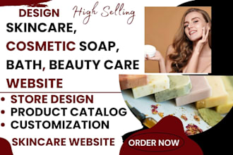 design beauty, soap bath, skincare website, beauty herbal cosmetic website