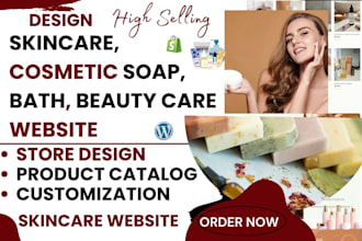 design beauty, soap bath, skincare website, beauty herbal cosmetic website
