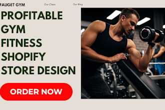 design profitable gym shopify store yoga store health and fitness website