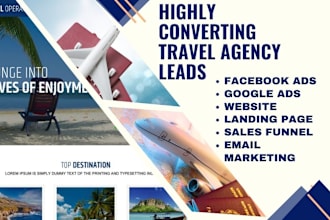 generate travel leads travel agency leads airbnb leads vacation lead funnel