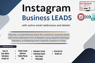 find instagram business leads with active email addresses
