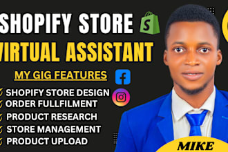be your shopify virtual assistant and shopify store manager