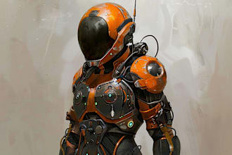 do a sci fi art and sci fi character
