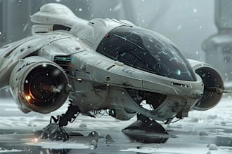 concept art spaceship or vehicle design