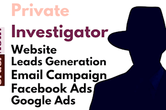 be your private investigator marketing expert, pi leads, pi website investigator