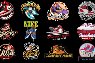 design shoes brand name logo, sneakers ,website ,online store