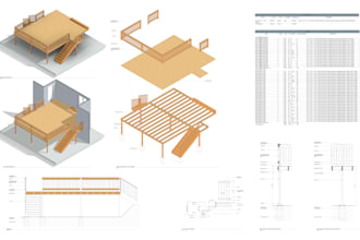 do architecture and construction drawing of the deck