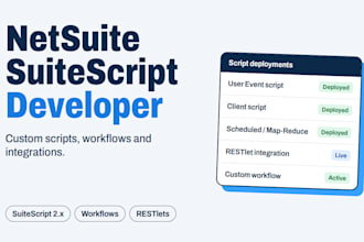 do netsuite suitescript customization, workflows and integration