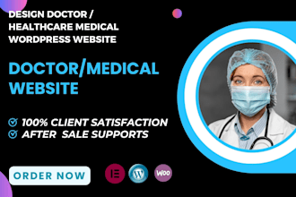 design doctor medical and healthcare website with wordpress