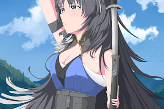 make digital illustration,original character art, anime art