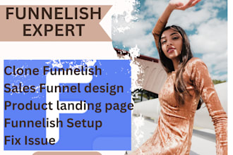 clone funnelish landing page, sales funnel and checkout page, product page