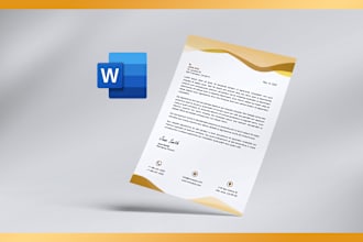 create a letterhead design with a ms word template