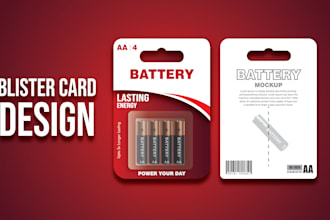 do blister card packaging or product packaging design in 12 hours