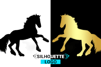 convert your image into a clean stencil,silhouette logo,line art