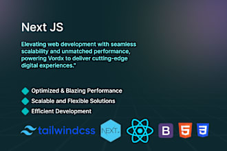 design fast and modern nextjs and tailwind CSS websites
