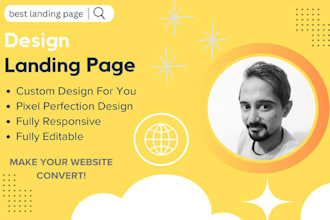 design and build a stunning landing page or one page wordpress website