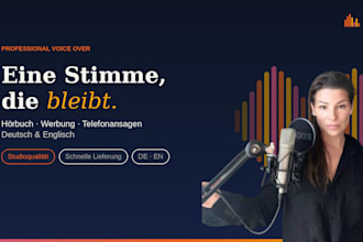 speak a german, female voice over for you