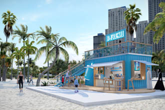 do commercial, interior design and 3d model and rendering