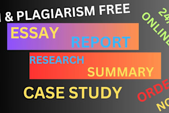 do urgent essay writing, paper, research, summary, report and case study