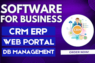 develop custom online portal, erp, CRM, database management system