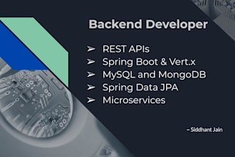 do java spring boot, vertx, rest api, hibernate and microservice projects