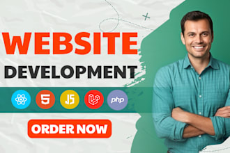 build, rebuild website development as full stack developer, front end developer