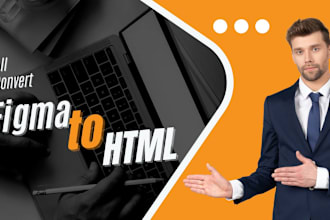 convert figma to HTML5 with css3 or tailwind CSS