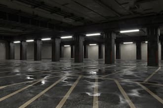 do 3d car park design, garage, parking stall, parking bay, parking area design