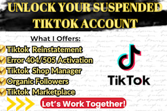 unlock your suspended tiktok account tiktok reinstatement ecommerce marketing
