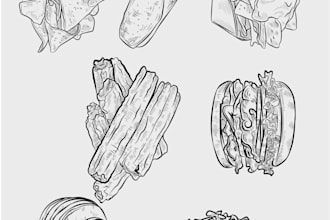 draw vector lineart for hight quality