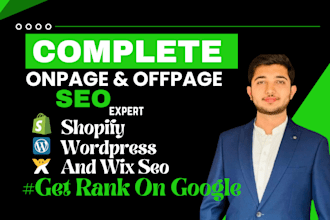 do website SEO optimization on shopify, wordpress, wix