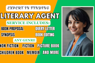 find top active 100 literary agent, book proposal, query letter, synopsis writer