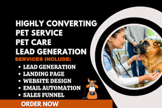 generate pet service leads pet care website pet salon walking dog care pet leads