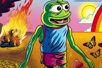 create meme art, memecoin art, crypto meme art, meme coin art, meme video