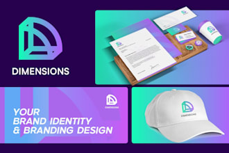 design visual minimalist logo with full brand identity style guides book