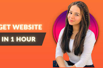 build website for you in 1 hour