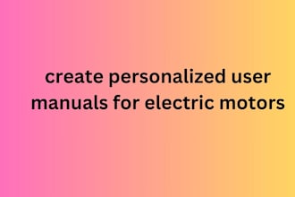 create personalized user manuals for electric motors