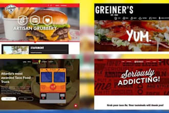 design restaurant website, restaurant menu design with online ordering system